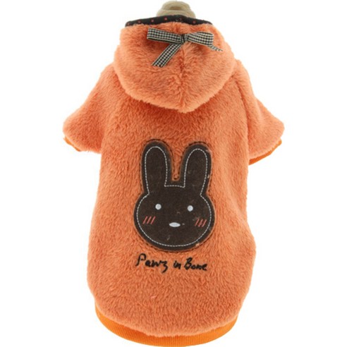 PIB 강아지 레빗후드티셔츠, 오렌지
