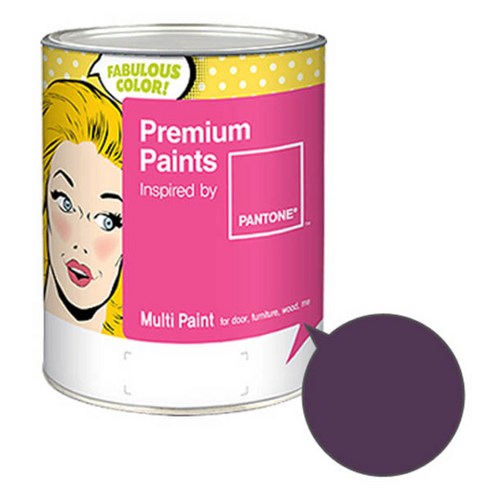 노루페인트 팬톤멀티 에그쉘광 핑크 바이올렛 계열 페인트 1L, 플럼퍼플(19-3218), 1개
