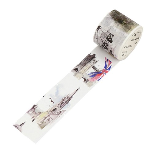 라이프포인트 세계 도시 시리즈 마스킹 테이프 40mm x 7m, 영국, 1개