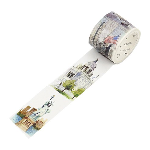 라이프포인트 세계 도시 시리즈 마스킹 테이프 40mm x 7m, 미국, 1개