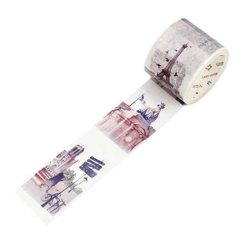 라이프포인트 세계 도시 시리즈 마스킹 테이프 40mm x 7m, 프랑스, 1개
