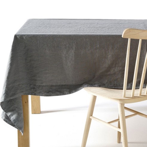 라흐두뜨 린넨 테이블보, Medium gray, 정사각(180 x 180 cm)