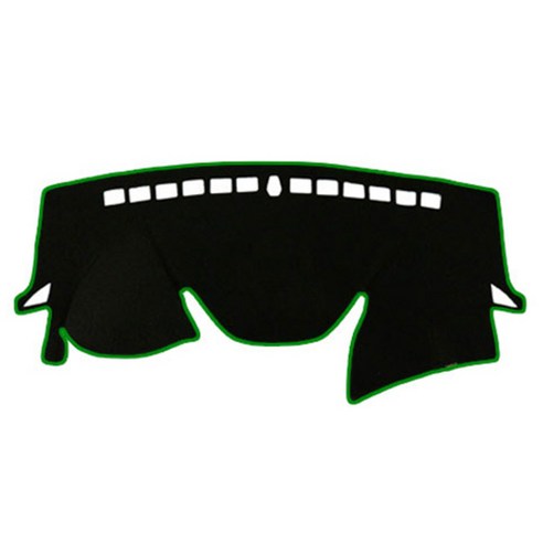 블랙라벨 논슬립 펠트 라텍스 대쉬보드커버, 현대 i40(센터 무), 블랙 + 그린