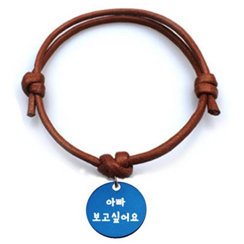 펫츠룩 반려동물 굿모닝 카라멜 목걸이S 원형블루S, 아빠보고싶어요, 1개