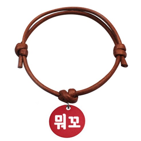 펫츠룩 굿모닝 카라멜 반려동물 목걸이 S 알미늄원형 팬던트 M, 레드(뭐꼬), 1개