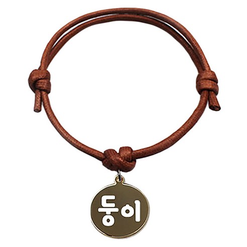 펫츠룩 굿모닝 카라멜 반려동물 목걸이 S 메탈원형 팬던트 M, 골드(둥이), 1개