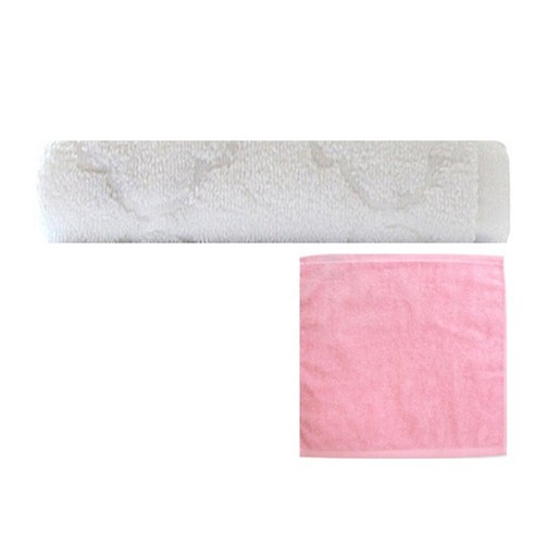 송월타올 세인트 폴 수건 180g + 뉴컬러 핸드타월 분홍, 화이트, 1세트