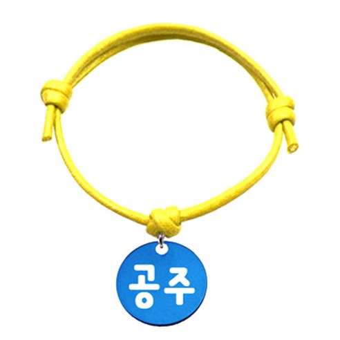 펫츠룩 반려동물 굿모닝 옐로 목걸이S 알미늄원형M, 블루(공주), 1개