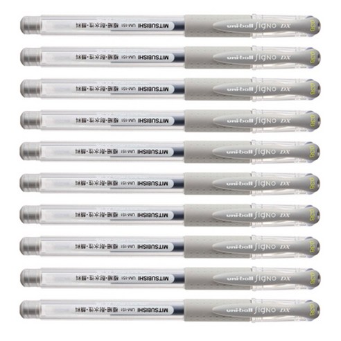 미쯔비시 시그노 유니볼 펜 UM-151 0.38mm, 그레이, 10개입