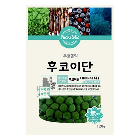 후코홀릭 강아지 수제간식 120g, 황태와야채, 1개