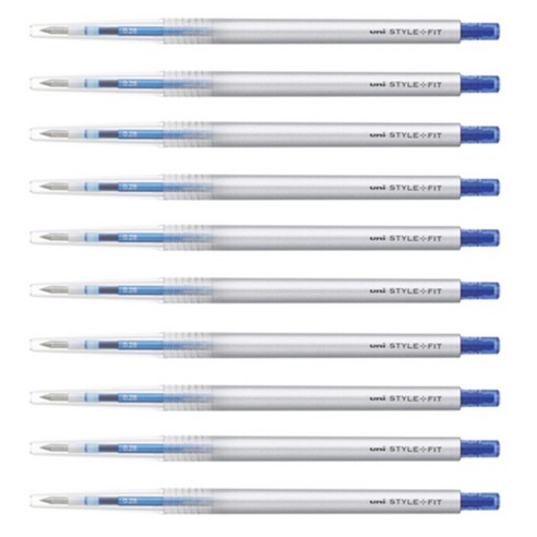미쓰비시 스타일핏트 단색펜 0.28mm UMN-139, 블루, 10개입