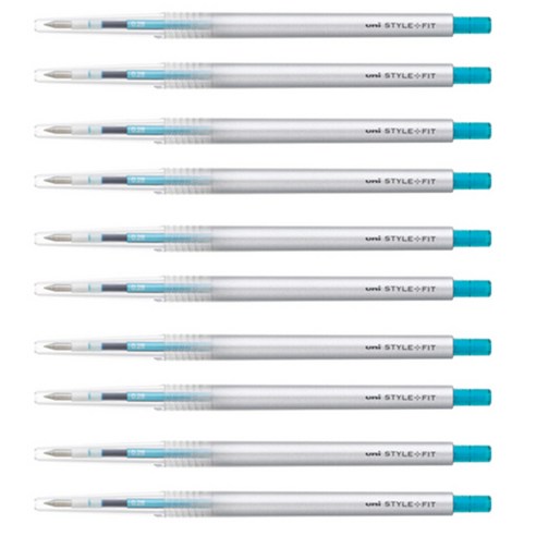 미쓰비시 스타일핏트 단색펜 0.28mm UMN-139, 스카이블루, 10개입
