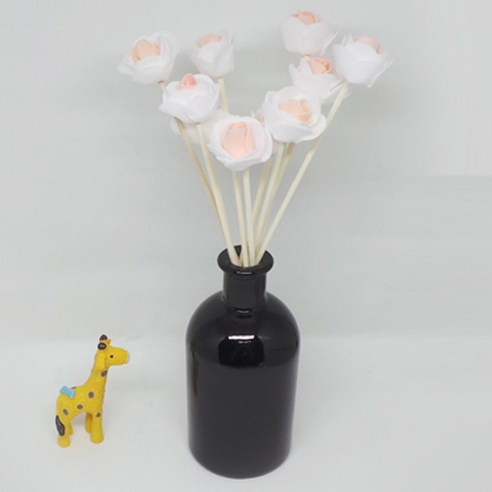 아제르퍼시픽 르쁘띠 블랙병 + 미니로즈 플라워스틱 8p, 오렌지, 200ml, 1개