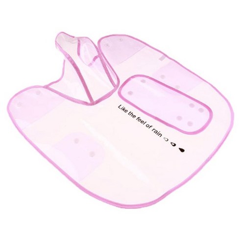 펫나인 강아지와 고양이 방수우비 판초후드, 투명핑크