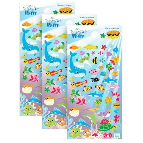 쁘띠팬시 언더더씨 da5137, 혼합 색상, 6개입