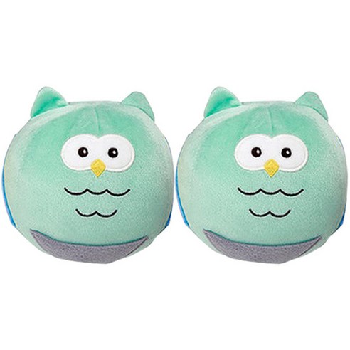 더플래 반려견 노즈워크 토이볼 50cm, 민트(부엉이), 2개입