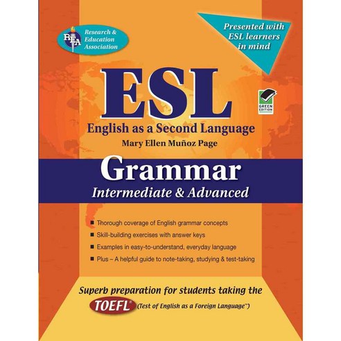 Esl Grammar English As a Second Language: Intermediate & Advanced, Research & Education Assn
