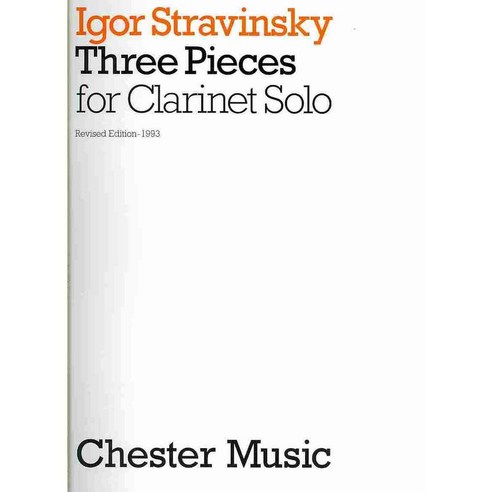 Three Pieces for Clarinet Solo, Chester Music