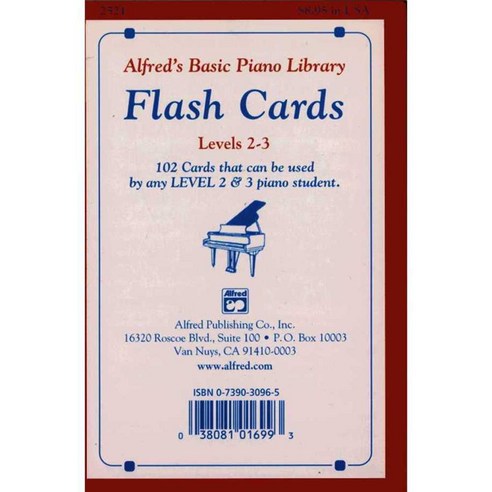 Alfred''s Basic Piano Library Flash Cards: Levels 2 - 3, Alfred Pub Co