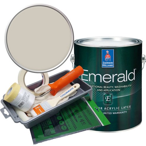 셔윈윌리암스 에메랄드 페인트 1L세트, Useful Gray(SW7050)