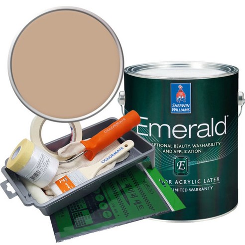 셔윈윌리암스 에메랄드 페인트 1L세트, SW9096 Beige Intenso, 1L