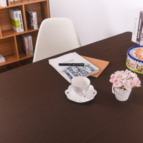 이코디 솔리드컬러 테이블 보, 브라운, 140 x 200 cm