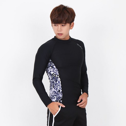 아쿠아티카 남성 래쉬가드 상의 AQAMAE + 수영모자 + 수영가방 세트