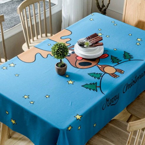핑크망고 프린트 키친 테이블 커버, B, 140 x 180 cm