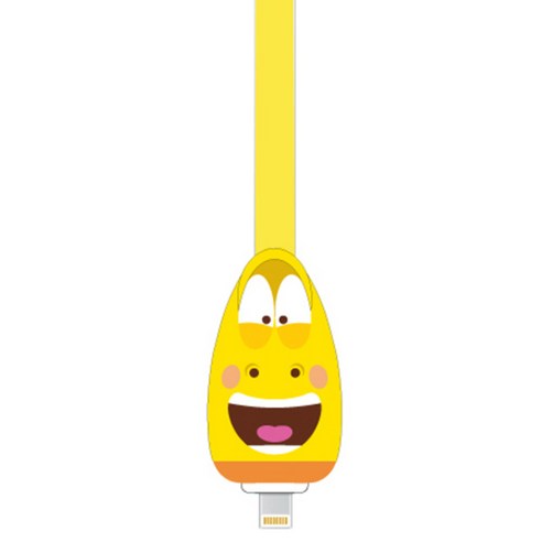 라바 옐로우 3D 애플 8핀 라이트닝 USB 케이블 Yellow, 1개