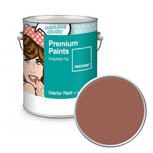 노루페인트 팬톤 내부용 실내 벽면 무광 페인트 4L, 18-1336 Copper Brown