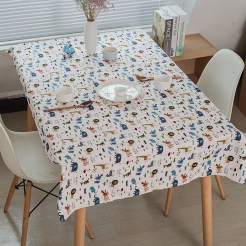 이코디 애니멀프렌즈 테이블 보, 혼합 색상, 120 x 160 cm