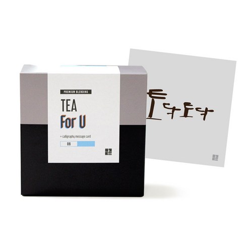 1AM Tea For U 블랜딩 티세트 얼그레이블라썸, 티백 6p + 미니 캘리그라피 카드 토닥토닥, 1세트