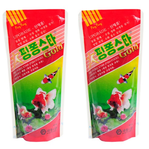 핑퐁 스타골드 금붕어 사료, 230g, 2개
