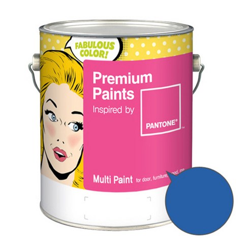 노루페인트 팬톤멀티 에그쉘광 비비드블루계열 페인트 4L, 스트롱 블루(18-4051)