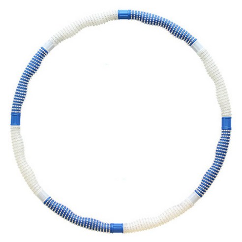 나리아 쥬얼리 참숯 지압 훌라후프 2.2kg, BLUE + WHITE, 1개