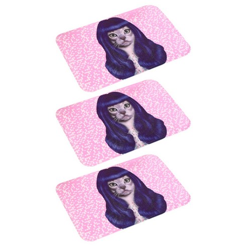 아울리빙 동물 일러스트 주방 발매트 3p, K