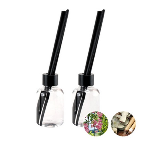 더아로마샵 디퓨져 리필액 100ml x 2p + 블랙 섬유스틱 10p + 블랙캡 2p, 잉글리쉬가든, 유칼립투스
