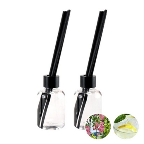 더아로마샵 디퓨져 리필액 100ml x 2p + 블랙 섬유스틱 10p + 블랙캡 2p, 잉글리쉬가든, 프레쉬시트러스