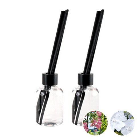 더아로마샵 디퓨져 리필액 100ml x 2p + 블랙 섬유스틱 10p + 블랙캡 2p, 잉글리쉬가든, 달링머스크