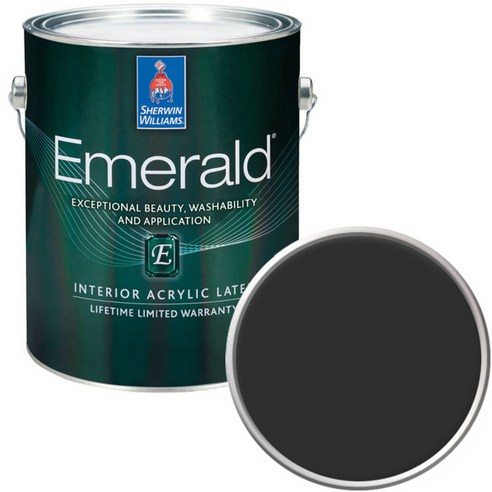 셔윈윌리암스 에메랄드 페인트 1L, SW6258 Tricorn Black