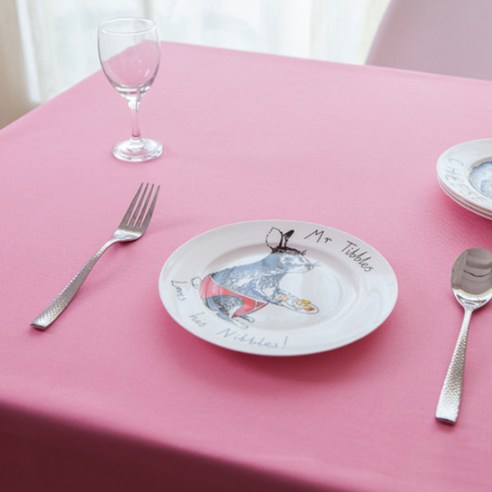 이코디 퓨어 코지 무지 테이블 보, 핑크, 140 x 220 cm