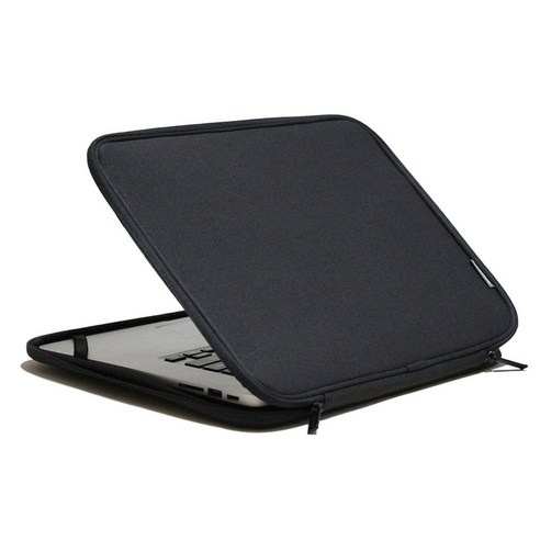 인트존 투톤 지퍼 노트북 파우치 INTC-215X, A 스모키 블랙, 15.6in