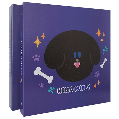 앨범샵 프렌즈 바인더 포토앨범 포켓식, 퍼플 퍼피(백색내지), 50매