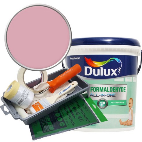 듀럭스 안티 포름알데히드 올인원 페인트 3L 세트, Patina Pink