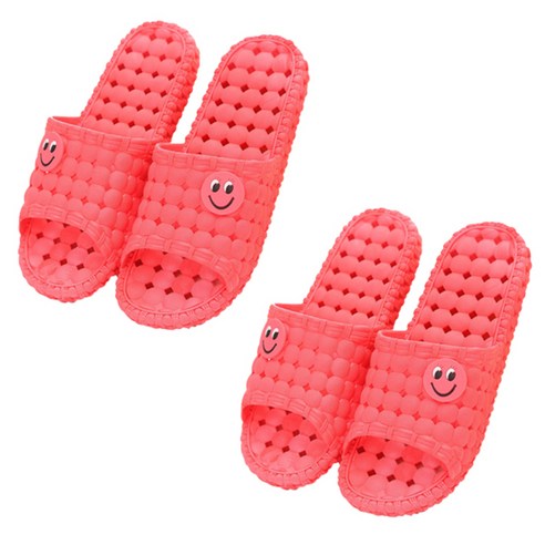 마켓감성 물빠짐 논슬립 큐트 욕실화 로즈레드, 2개, 레드