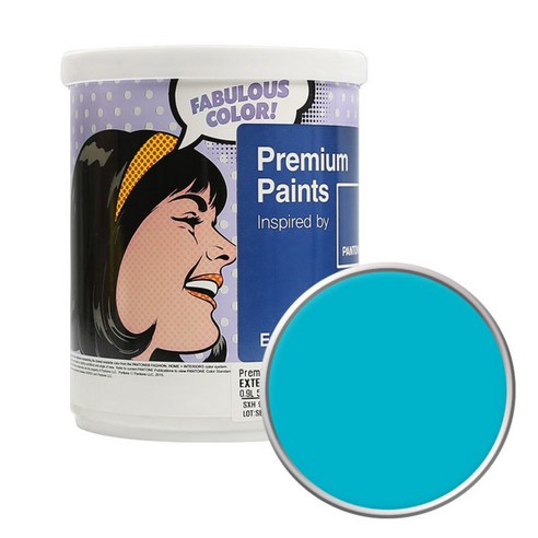 노루페인트 팬톤 외부용 실외 벽면 무광 페인트 1L, 16-4725 Scuba blue