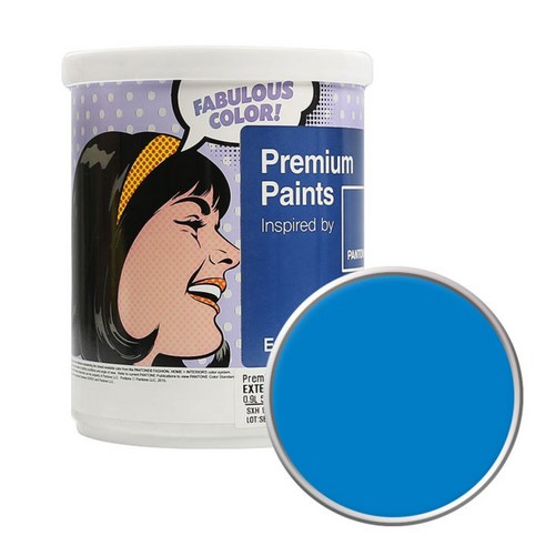노루페인트 팬톤 외부용 실외 저광 페인트 1L, 18-4247 Brilliant Blue, 1개