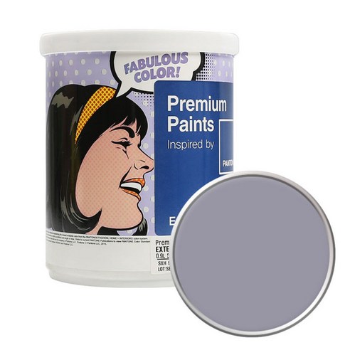 노루페인트 팬톤 외부용 실외 저광 페인트 1L, 16-3905 Lilac Gray