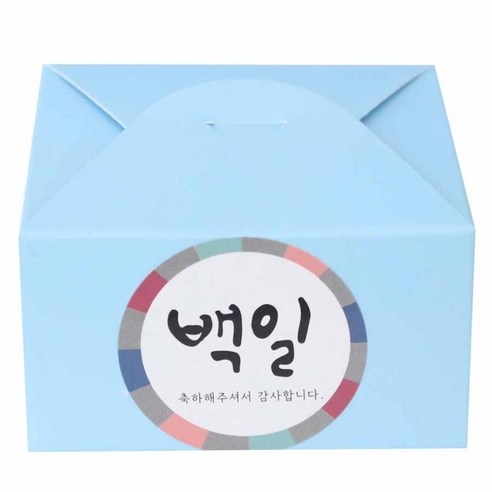 황씨네도시락 백일스티커 40p + 레이스박스 40p, 블루, 1세트