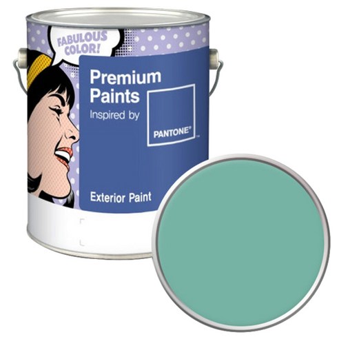 노루페인트 팬톤 외부용 실외 무광 페인트 4L, 15-5711 Dusty Jade Green